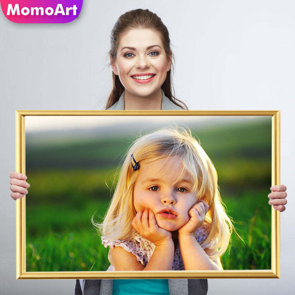 Momoart Diamond Painting Photo Custom 5D Full Diamond Embroidery Beads Mosaic Own Picture Stitch