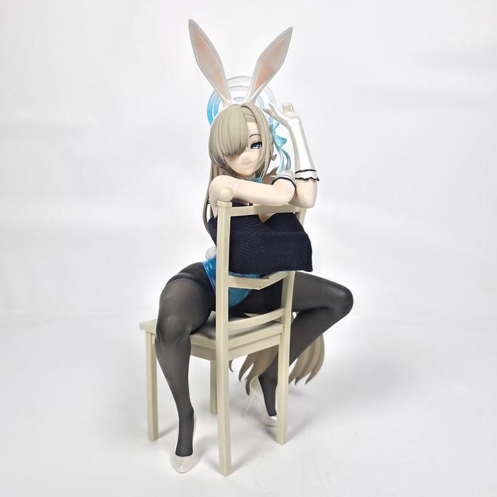 Terbaru Asuna Ichinose Bunny Girl on Chair Blue Archive 24cm Action Figure PVC D-KAS103 Barang