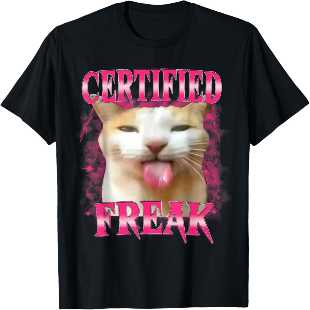Certified Eat Cet Cursed Cat Funny Cat Meme T-Shirt