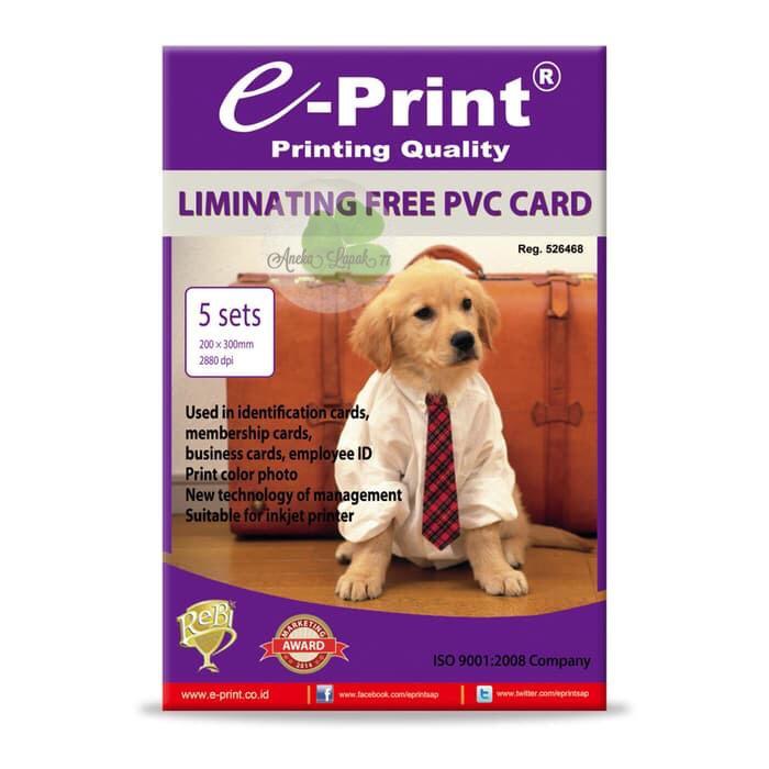 E-Print Laminating Free Pvc Card Kertas Laminating Id Card Promo Murah