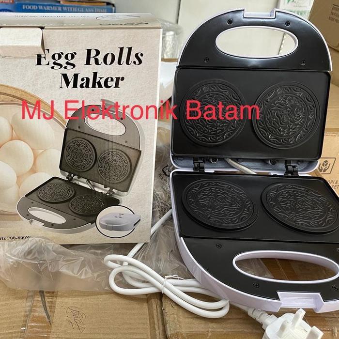 Yona Ori Cetakan Kue Semprong Listrik Egg Rolls Kue Jepit Opak Teflon Anti Lengket Toaster Cepat