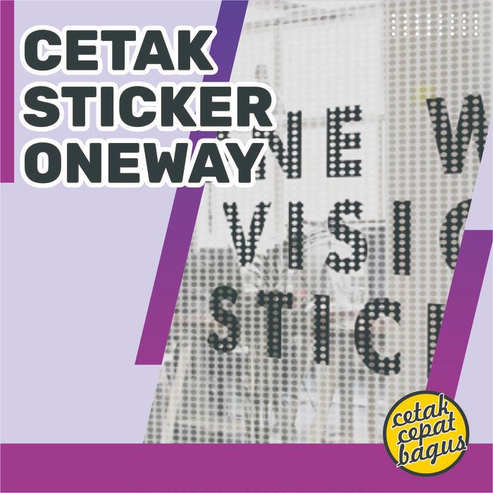 Stiker Oneway Vision Kaca Pintu Jendela Kantor / Toko / Mobil / Branding