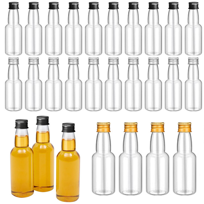 10PCS 30ML-150ML Portable Plastic Mini Liquor Bottle Juice Bottles Reusable Drink Container For