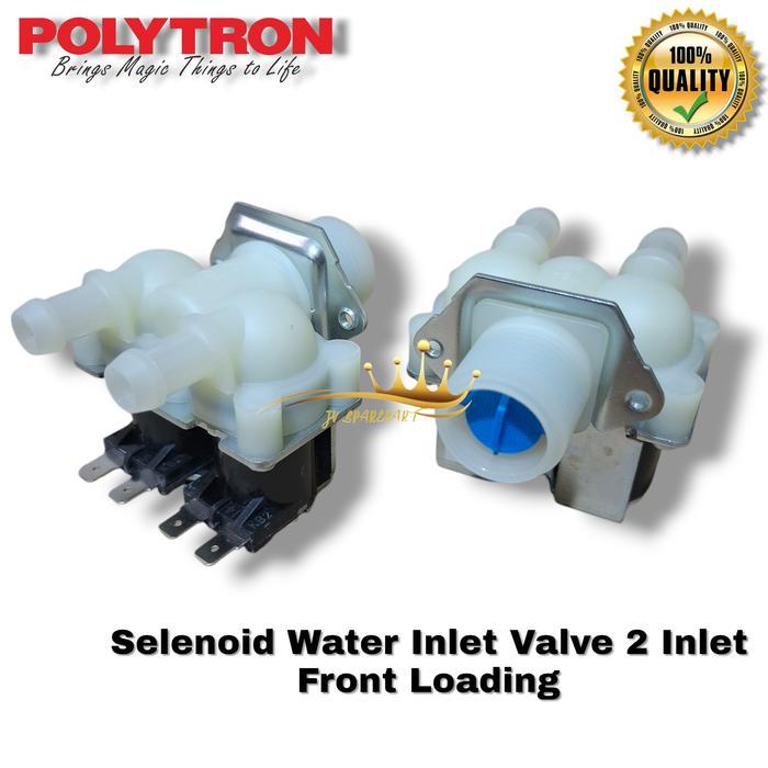 Selenoid Water Inlet Valve 2 Inlet Mesin Cuci Polytron Front Loading - Selenoid Mesin Cuci Polytron