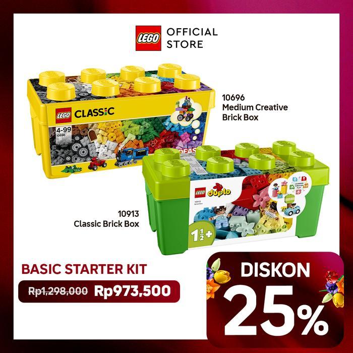 LEGO Brick Box Bundle - LEGO DUPLO 10913 Classic Brick Box + LEGO Classic 10696 Medium Creative