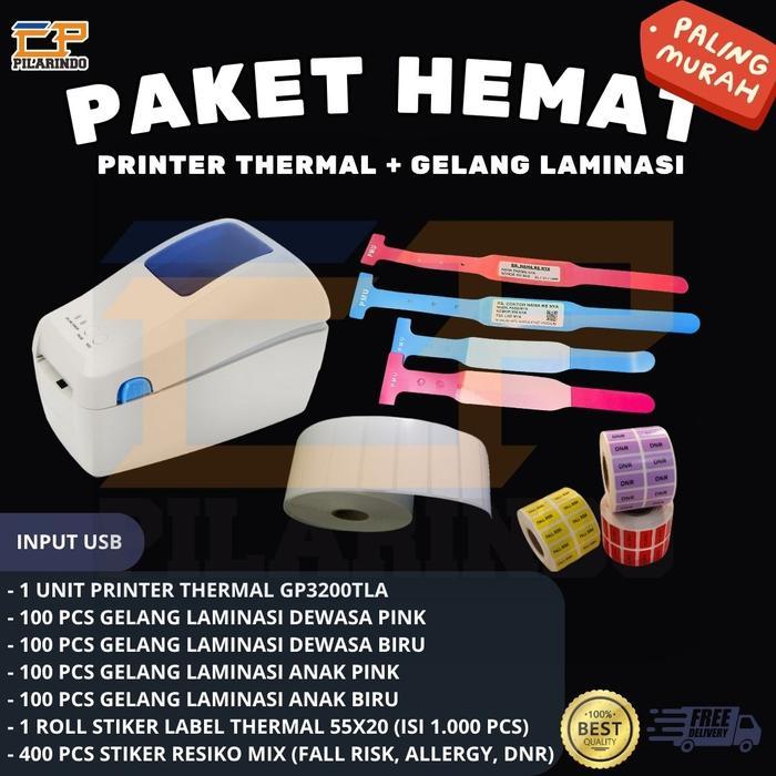 PRINTER THERMAL GELANG PASIEN GP 3200TLA / + PAKET GELANG LAMINASI