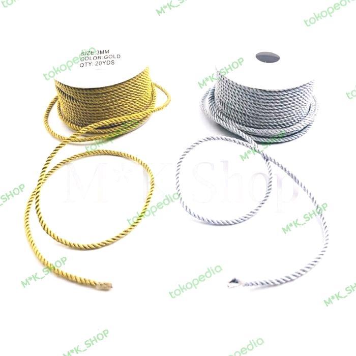 "New" Tali kur model tambang emas/perak 3 mm