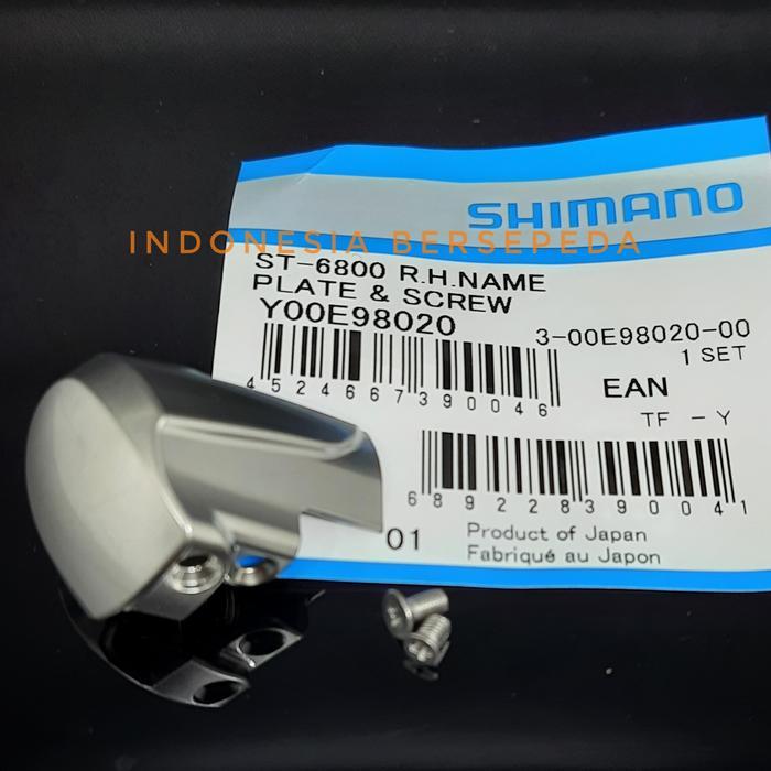 SHIMANO ST-6800 NAME PLATE RIGHT LEFT SCREW - NAME PLATE 6800 ULTEGRA