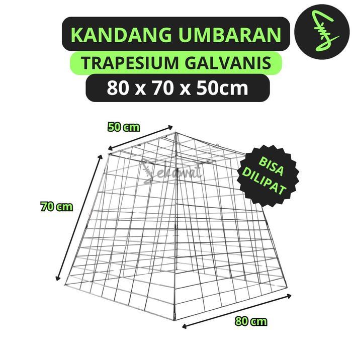 Kandang Umbaran Galvanis Variasi Ukuran - Bisa Dilipat