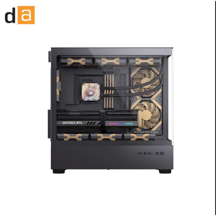 Casing PC Digital Alliance N30X2 M-ATX ITX Middle Tower Case Komputer Gaming Kaca Tempered Glass