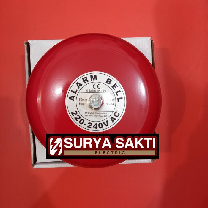 Best Seller Alumunium Round Bell 220V 150Mm Alarm Bel Sekolah Listrik Bulat Kring Original