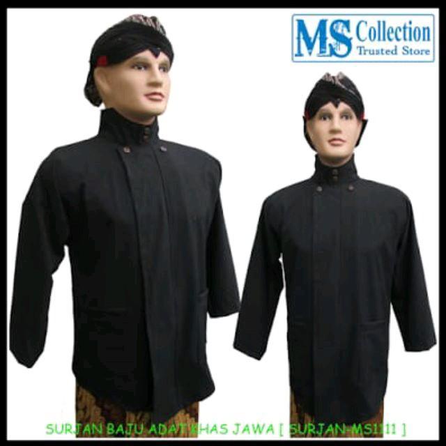 Baju Surjan Jawa Pria Dewasa Hitam Polos Baju adat jawa Katun #bajusurjan #surjanjawa #surjankraton