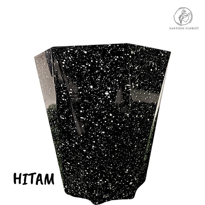 Pot Bunga Plastik Motif Bintik Vas Bunga Minimalis Dekorasi Rumah Vas Plastik / CZ-520-20