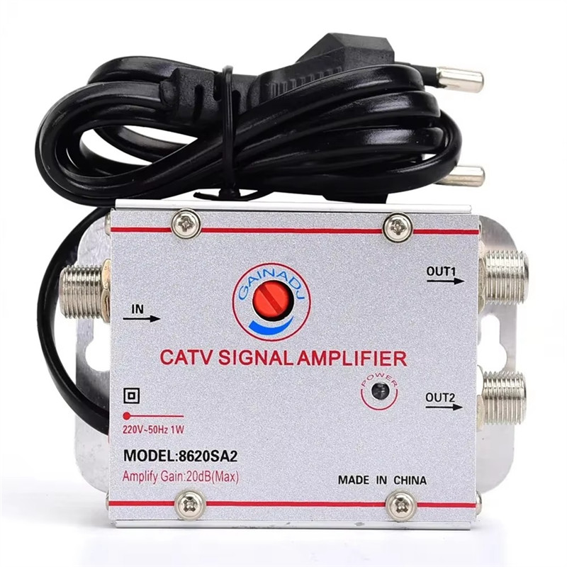 B04C-Digital Tv Antenna Signal Booster Ground Wave Dtmb Cable Tv Splitter Amplifier 20Db Home Tv