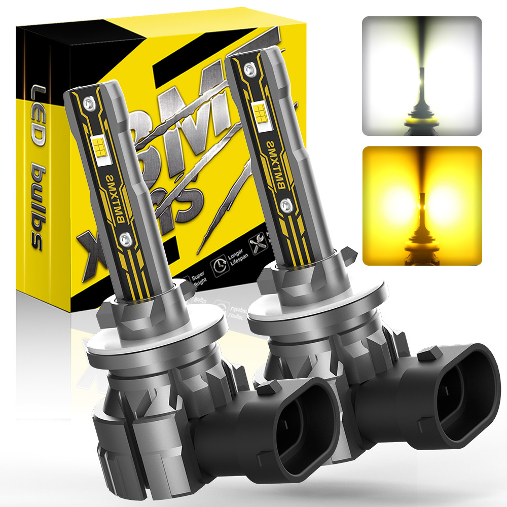 BMTxms 2PCS H27 881 880 H27W H27W2 H27W1 LED Fog Lights DRL No Fan For Hyundai Accent Santa Fe