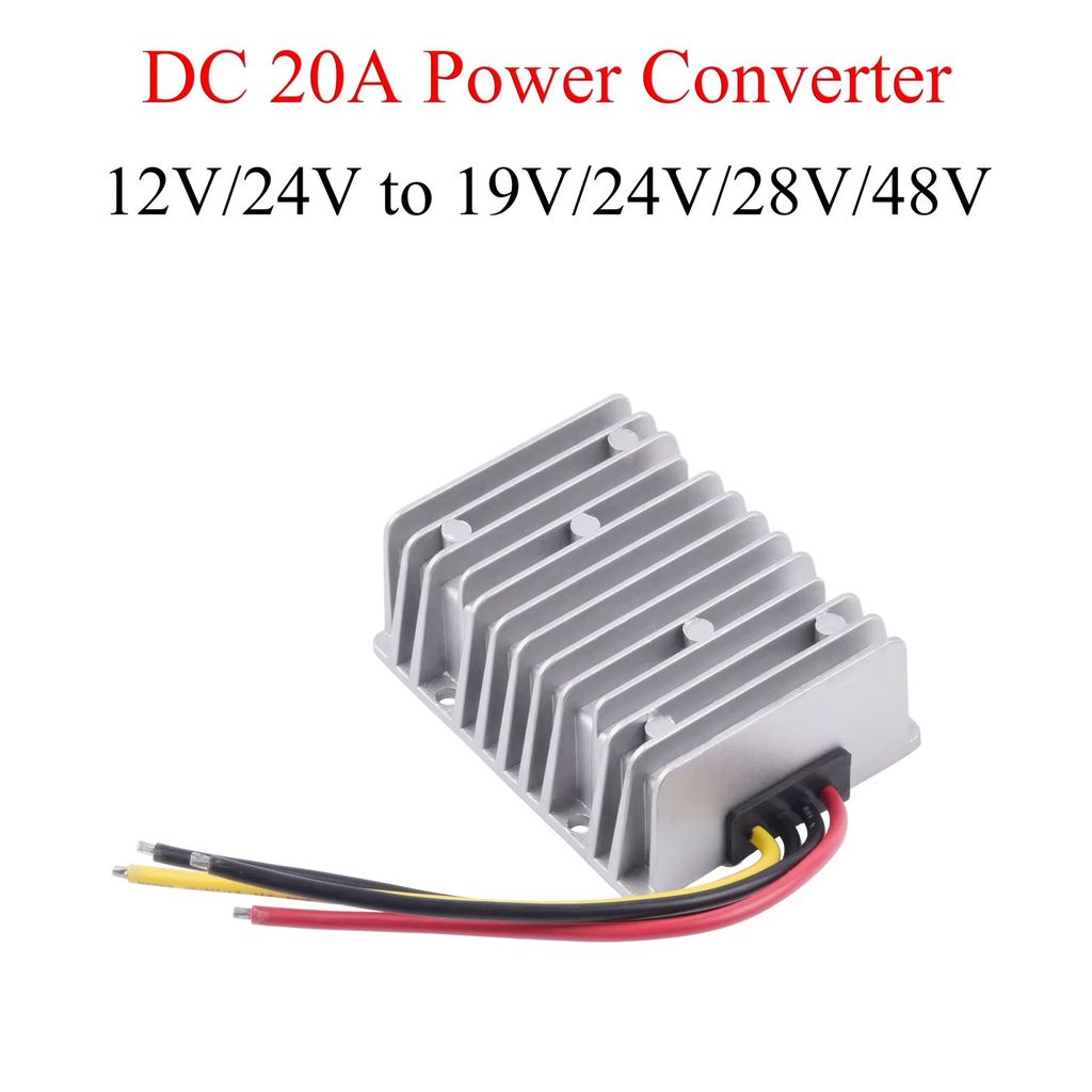 20A DC Power Converter 12V/24V to 19V/24V /28V/48V Automotive Boost Regulator Boost Power Module For