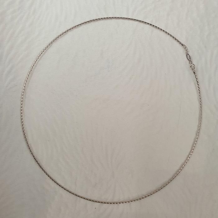 kalung model choker polos variasi putih emas 75% 750 75 % 17k