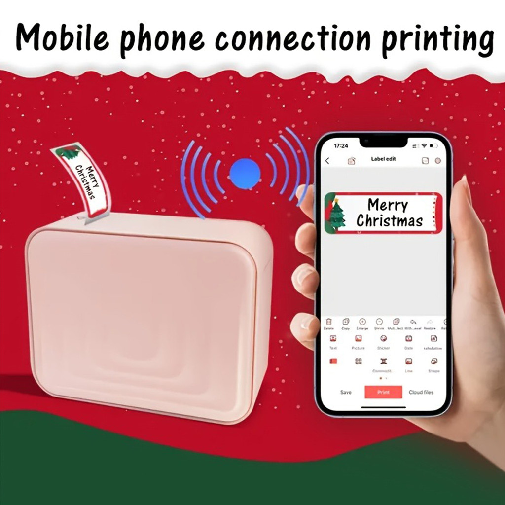 Marklife Label Printer M1 D110 Pink Bluetooth Inkless Sticker Printer Maker For Office Kitchen