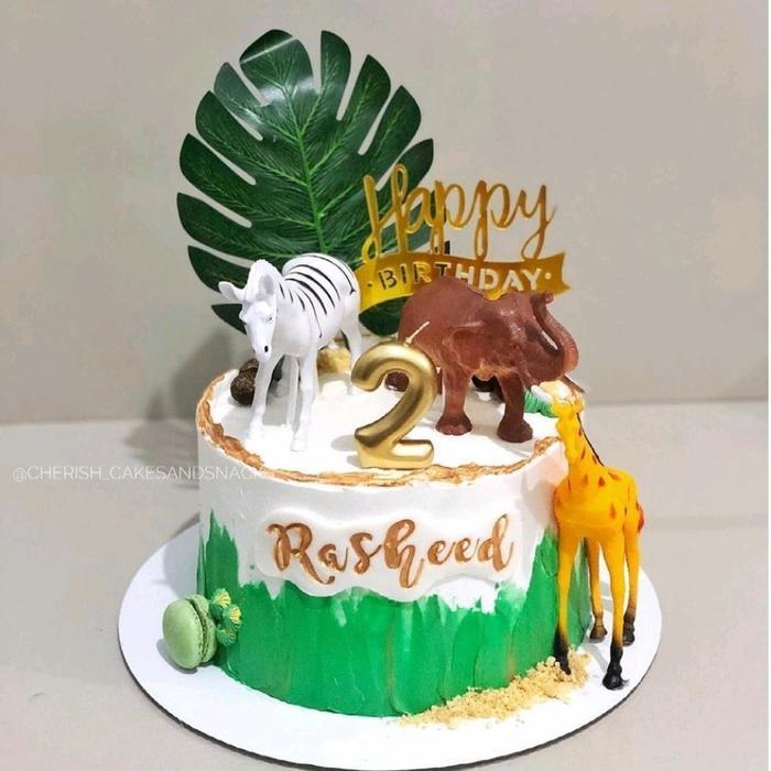 Topper Daun Monstera, Hiasan Kue Daun, Background Daun, Topper Jungle