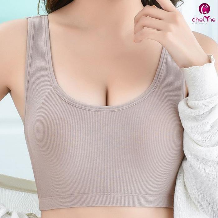 ORIGINAL BH Seamless Lycra Premium H208 Full Cup Sport Bra Polos Ready stok