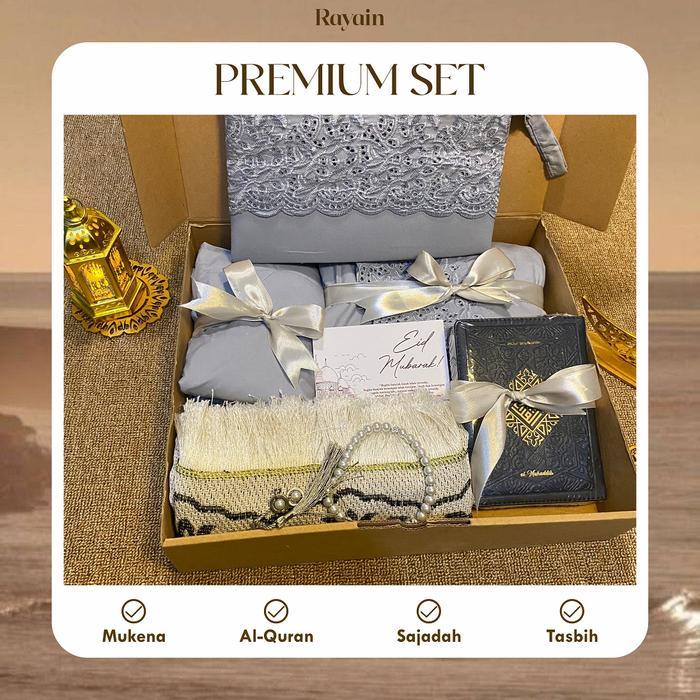 TERLARIS Paket Lengkap A/ Hampers Mukena Sajadah Tasbih Al Quran Seserahan 1 Set Gift Box Hadiah