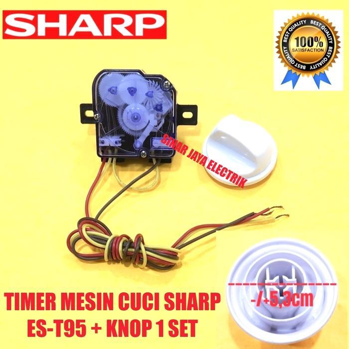 Timer Mesin Cuci Sharp Es-T95 - Timer 3 Kabel + Knop 1Set