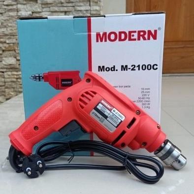 Mesin Bor Listrik Bor Besi Kayu Bor Tangan 10Mm Modern M-2100C