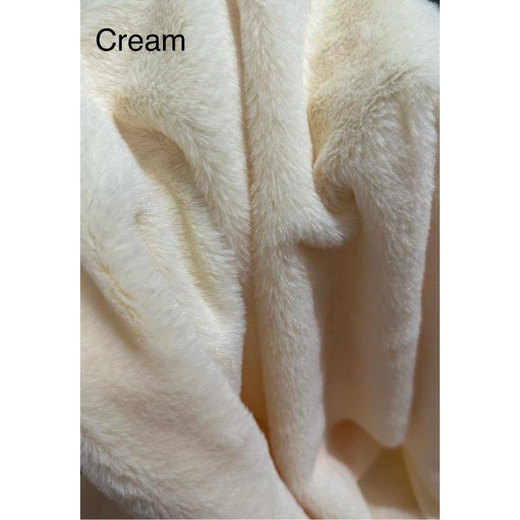 Kain Bulu Rabbit Fur/ Kain Bulu Kelinci Halus Dan Lembut Pasti Diskon