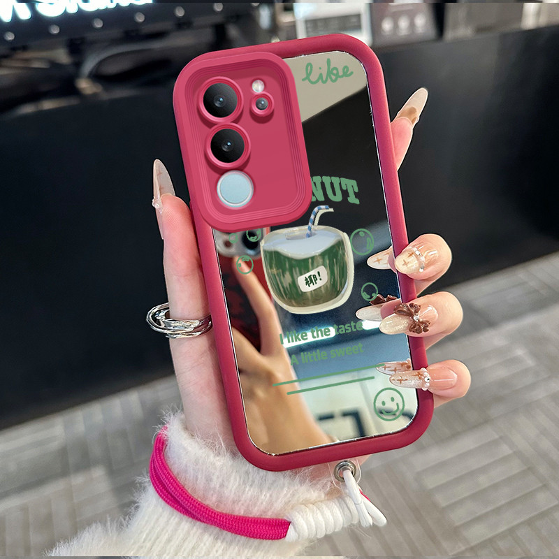 Casing Hp untuk VIVO V29 5G V29 Pro 5G V29E 5G Case Casing Kopi dan kelapa pola Silikon Softcase Kas