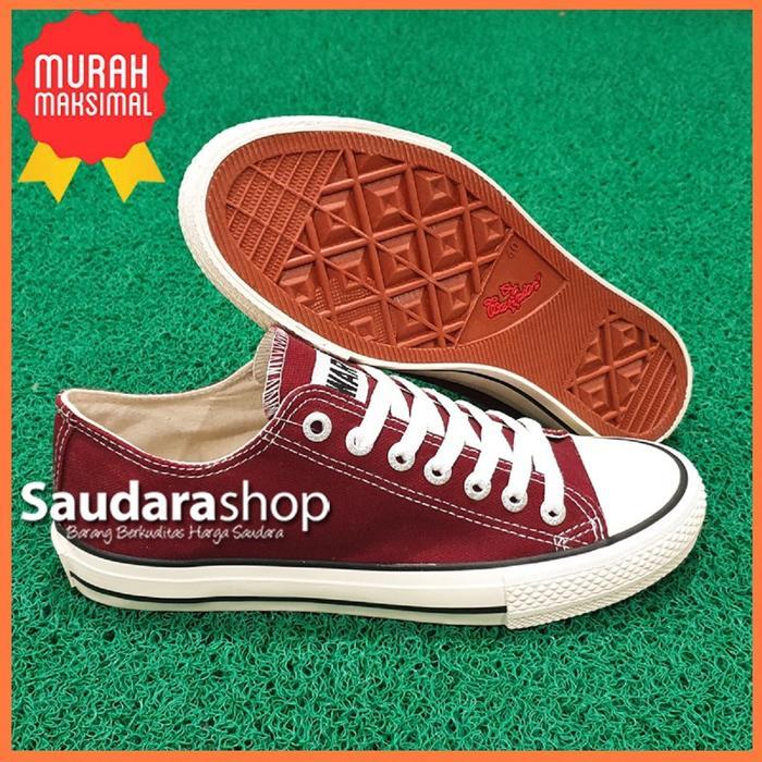 Sepatu Warrior Sparta Maroon LC / Warrior Sparta Marun Low / Warrior