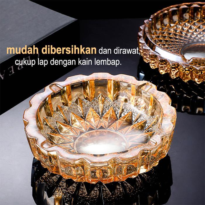 "New" Asbak Kaca Besar Super Tebal Asbak Ruang Tamu Mewah Aesthetic Ashtray Asbak Kaca Kristal Asbak
