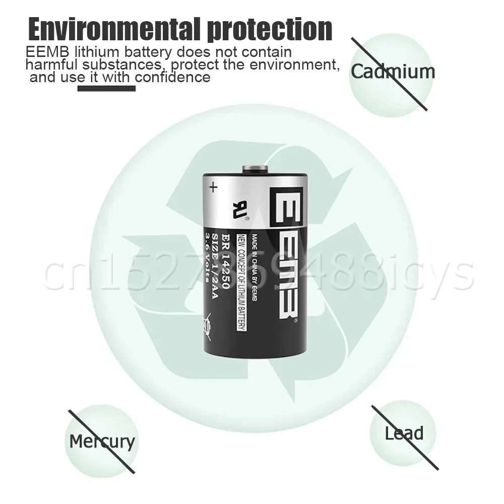20PCS ER14250 ER 14250 CR14250SL 1/2AA 1/2 AA 3.6V 1200mAh PLC Industrial Lithium Battery Primary