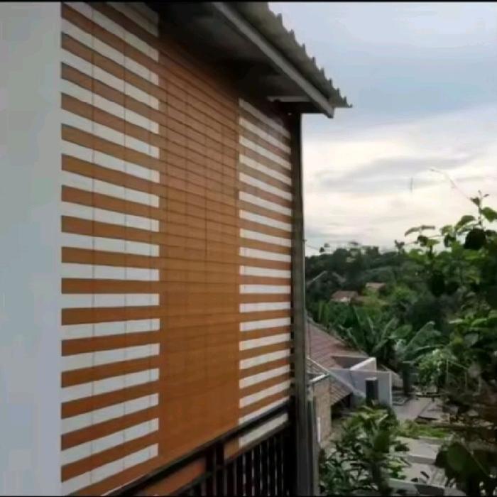 Promo Kerey Tirai Gulung Outdoor Bahan Plastik Pvc Include Tali Penggulung Diskon