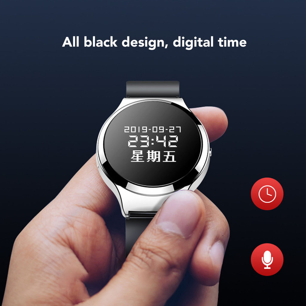 Voice Activated Recorder Large Diameter Dual Microphone Voice Recorder Watch Noise Reduction Auto