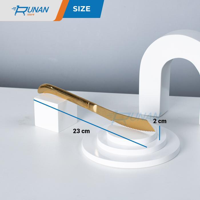 Pisau Steak Daging Emas Stainless Knife Steak Gold Hotel Cafe