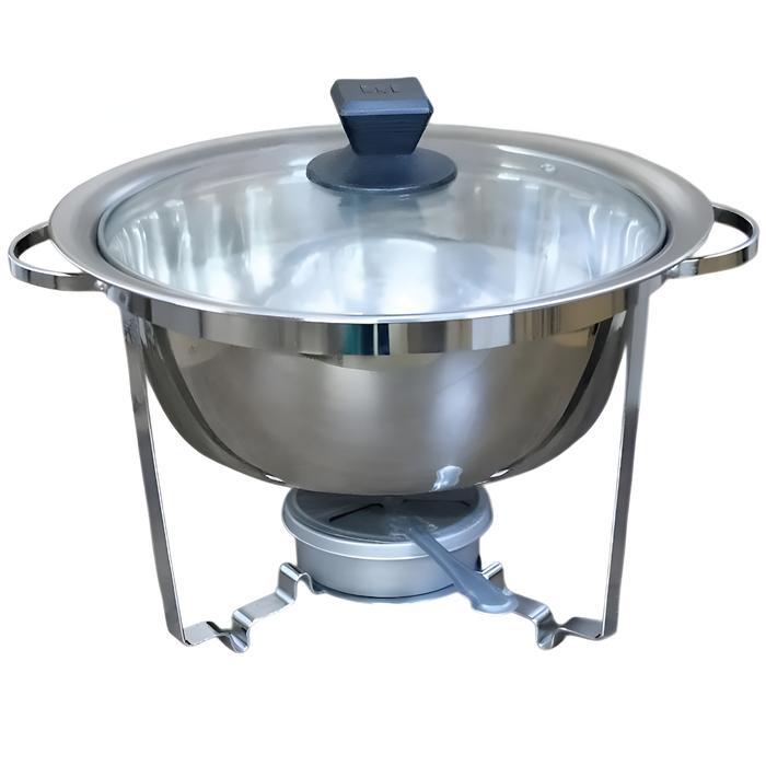 Warmer Square Pan Chafing Dish Tebal Tempat Makanan Prasmanan Stainless Steel Jumbo 2Kompor Pemanas