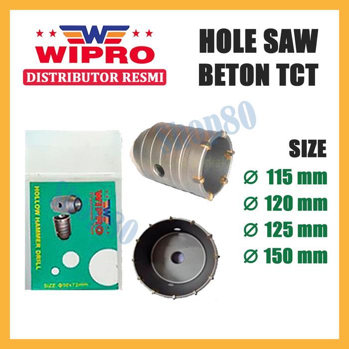 Wipro Hole Saw Beton Tembok Mata Bor Hollow Tct 115 120 125 150 Mm
