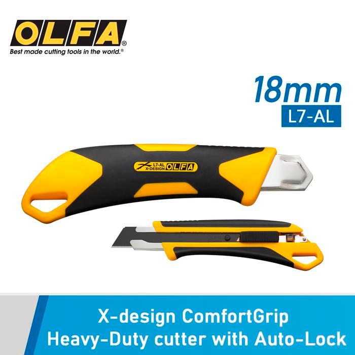 Pisau Cutter 18Mm Snap-Off Blade Cutter L-7-Al (L7-Al) Olfa