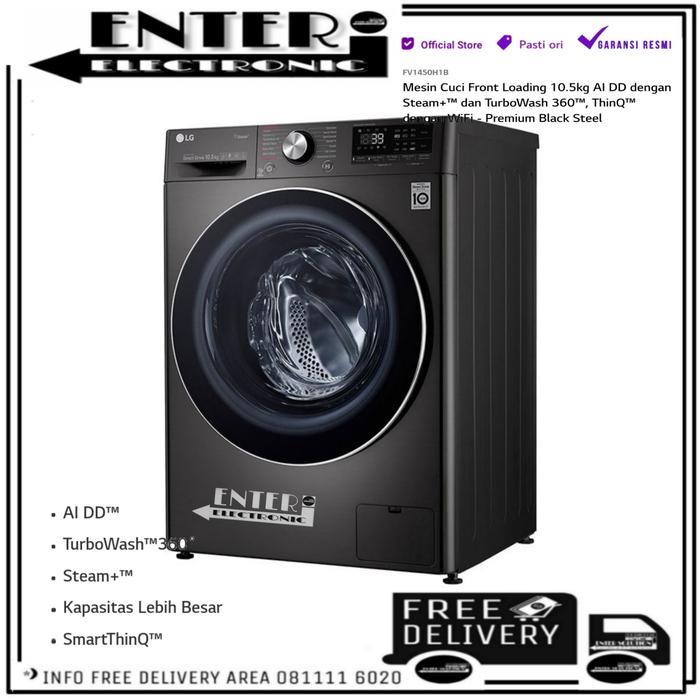 LG FV1450H1B - MESIN CUCI FRONT LOADING 10,5 KG PLUS DRYER FV 1450H1B