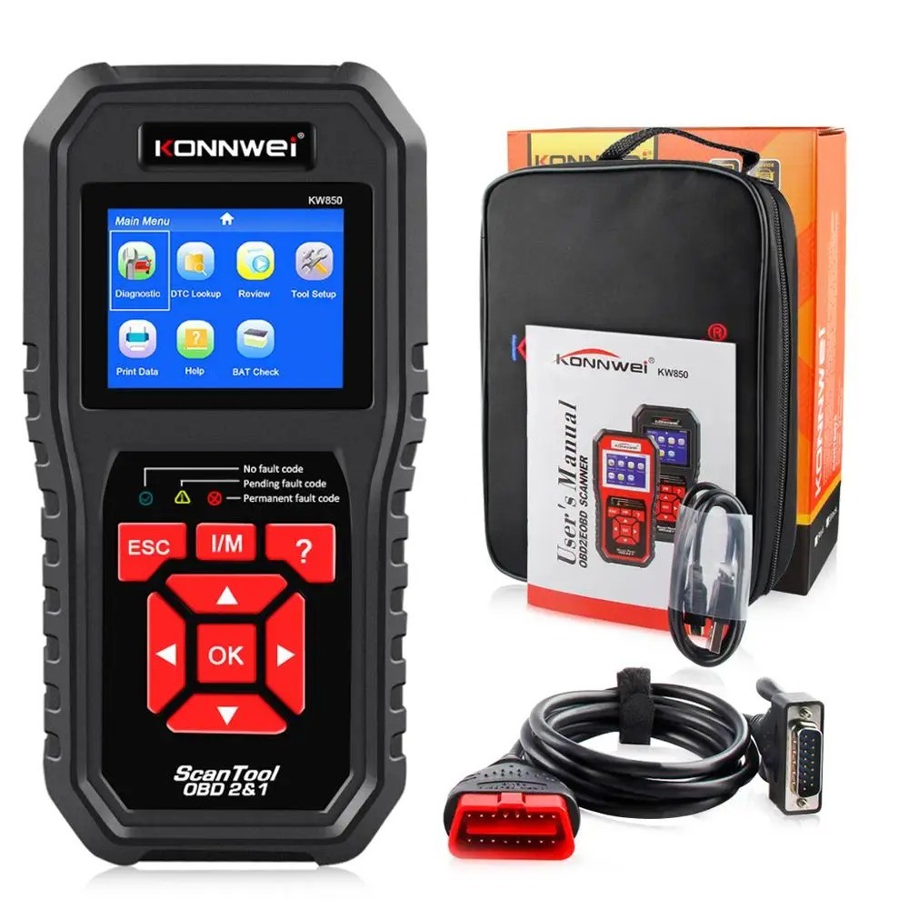 2026 KONNWEI KW850 Auto Professional Car Battery Diagnostic Tools OBD 2 Check Engine Check