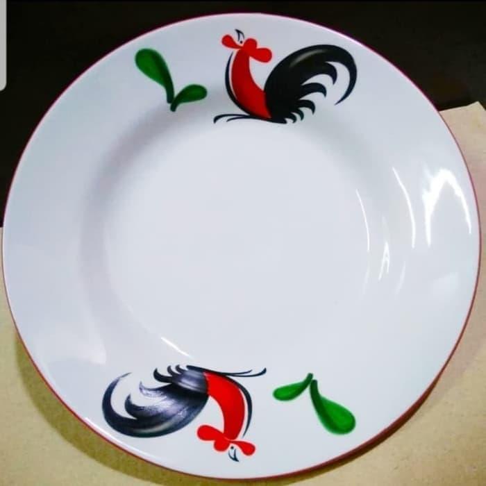 Piring Ayam Jago/Piring Keramik/Piring Makan/Piring Porcelain