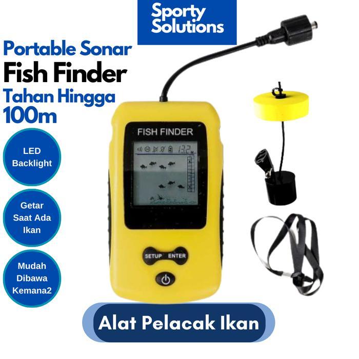 Sonar Fish Finder Portable Alat Radar Pelacak Ikan Backlight - 100M