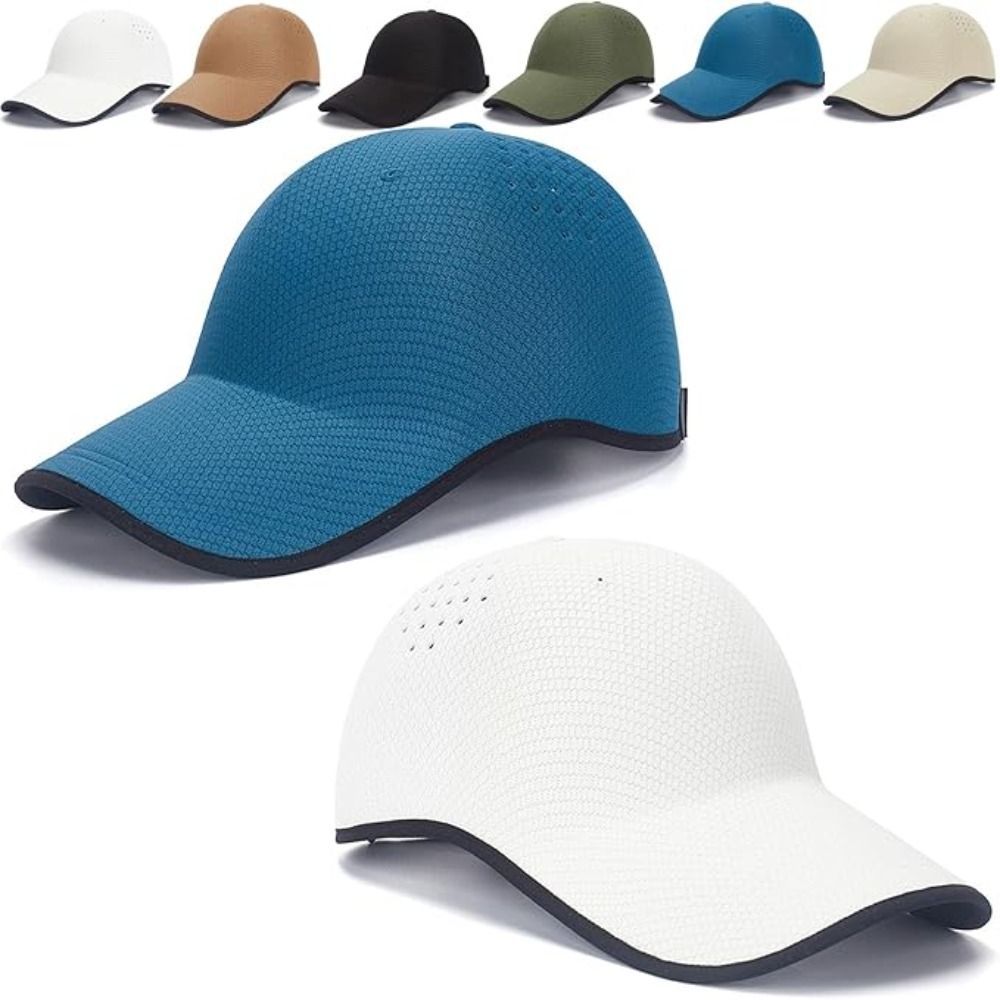 New Design Seamless Baseball Cap Packable Quick Drying Sports Hat Lightweight Polyester Visor Cap
