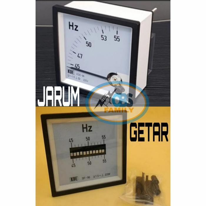 Kde Hz Frequency Meter Getar 47-53Hz / Hz Meter Analog Vibrate 47-53Hz