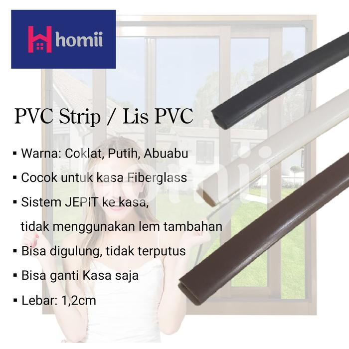 Homii Lis PVC Kasa Nyamuk Magnet Fiberglass DIY / PVC Strip / List PVC Jendela Kelambu Kawat Nyamuk