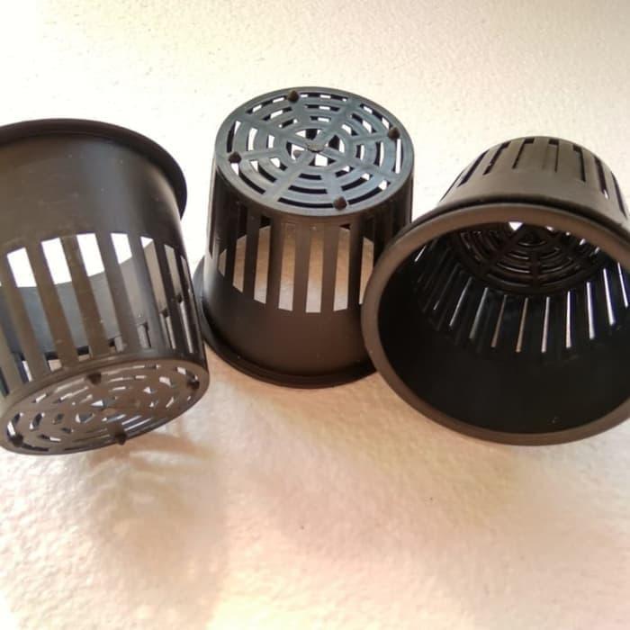 NetPot Besar Hidroponik Hitam 8 cm