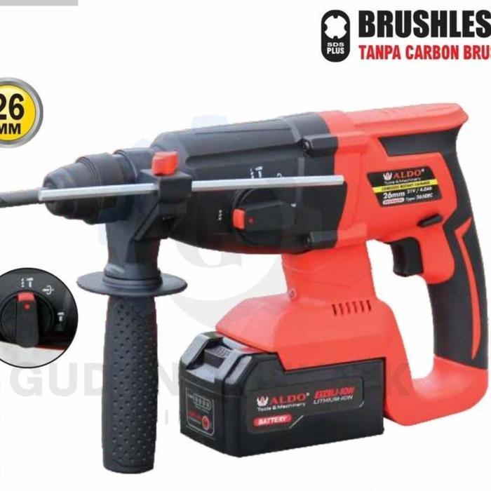 Cordless Drill 26mm ALDO CDS-2650 / Bor Baterai Beton Rotary Hammer ALDO CDS2650 - Cordless Rotary