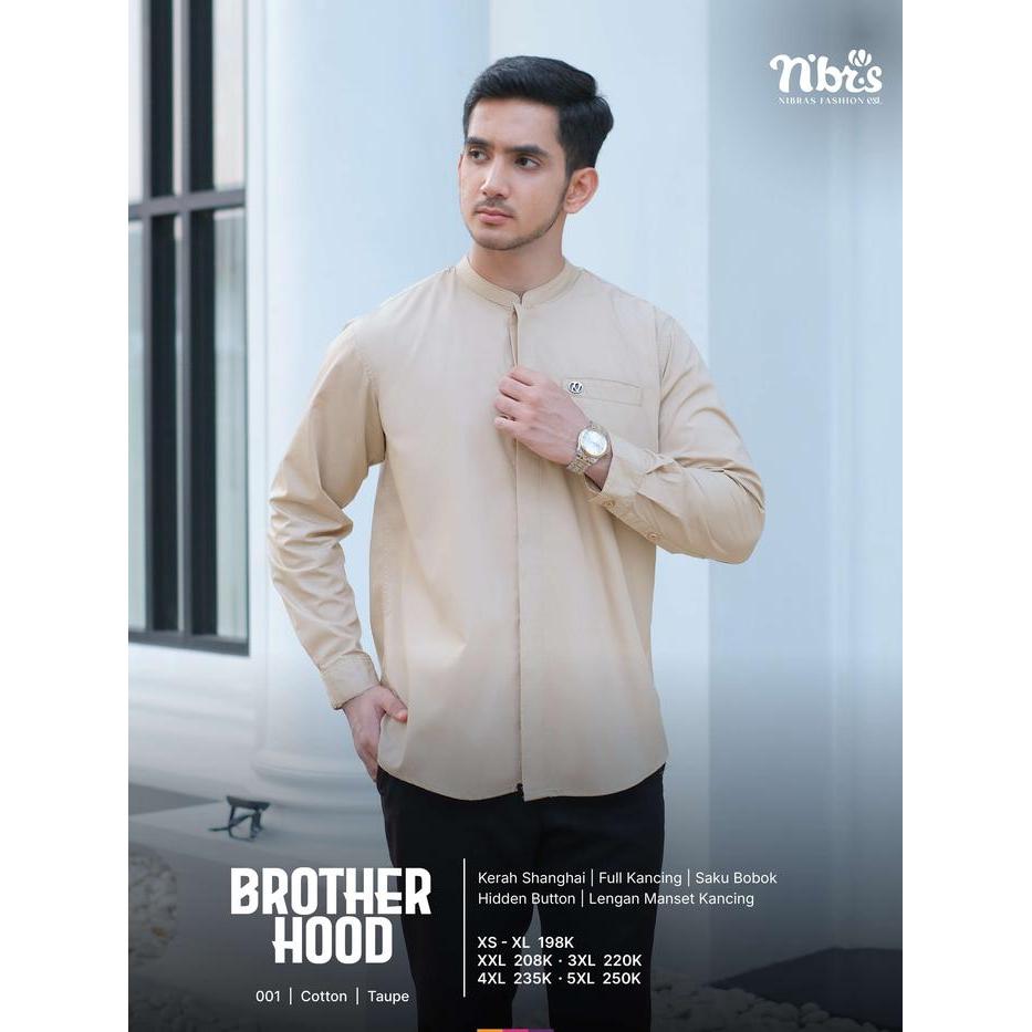 Brotherhood 001 Nibras Koko Atasan Pria Lengan Panjang Bahan Katun Nibras Koko Lebaran
