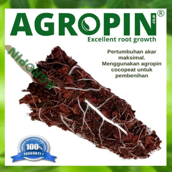 "New" Media Tanam Cocopeat Premium Block 1kg Low EC - Agropin