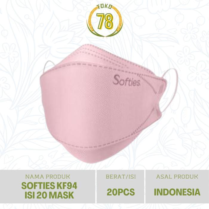 Softies 3D Surgical Mask Kf94 Masker Medis 4 Lapis Filter 99% Vfe Pfe Bfe Tahan Percikan Air Nano
